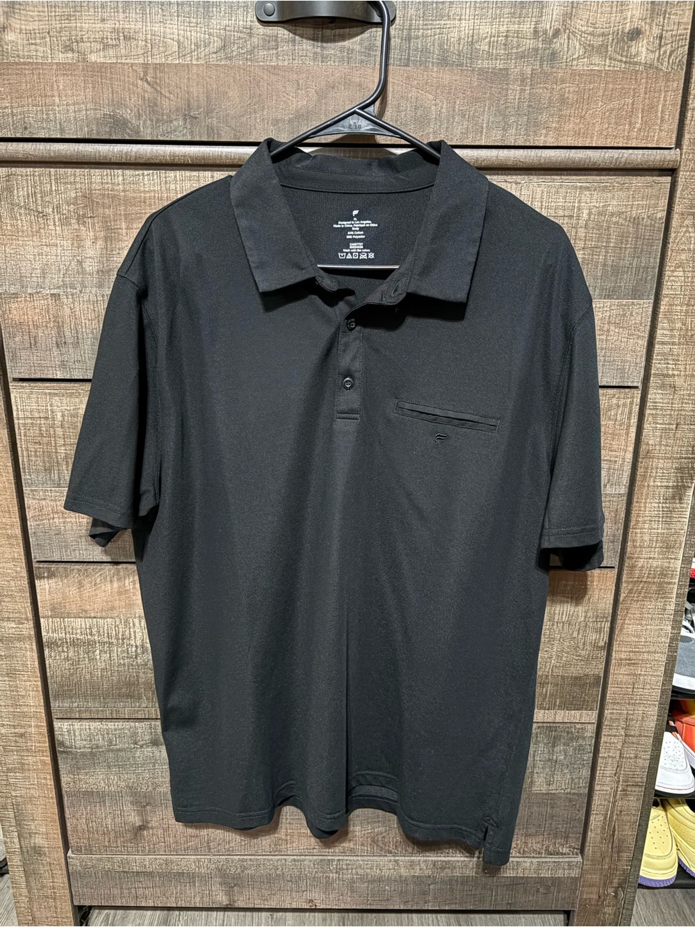 Fabletics Men's Black Polo Shirt